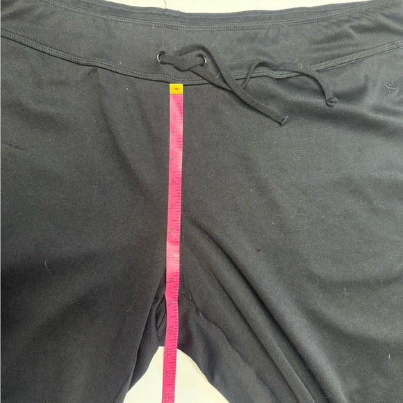 Danskin Now Women Black Drawstring Capri Pants XXL 2X Athletic Stretch Stripe - Picture 7 of 9